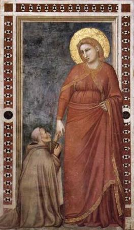 GIOTTO di Bondone Mary Magdalene and Cardinal Pontano oil painting picture
